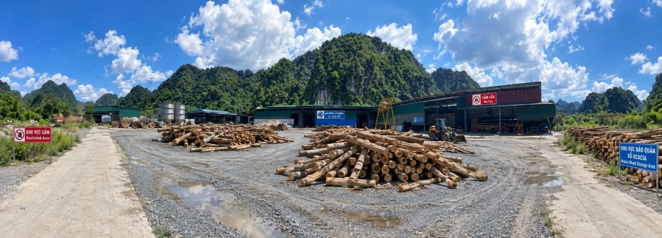 Raw material yard and factory overview